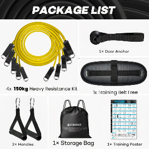 Home Gym Kit with support belt 155 kg